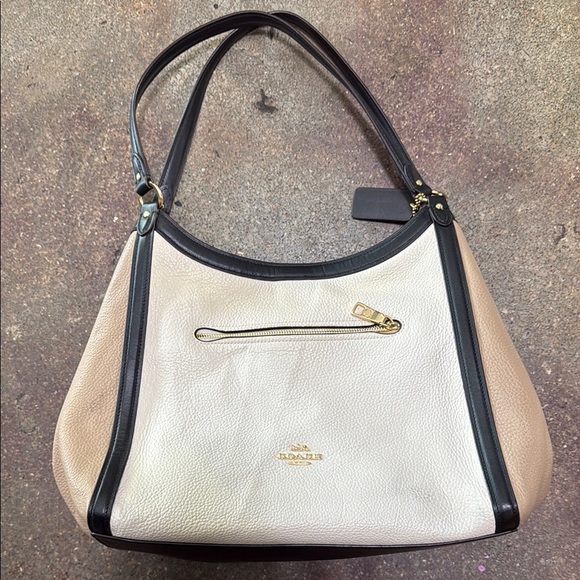 Coach Black and Cream Hobo Shoulder Bag - Picture 1 of 6